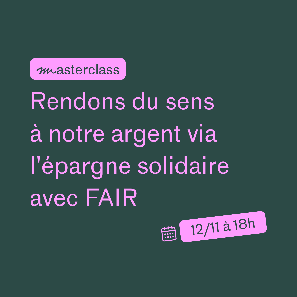 Masterclass FAIR